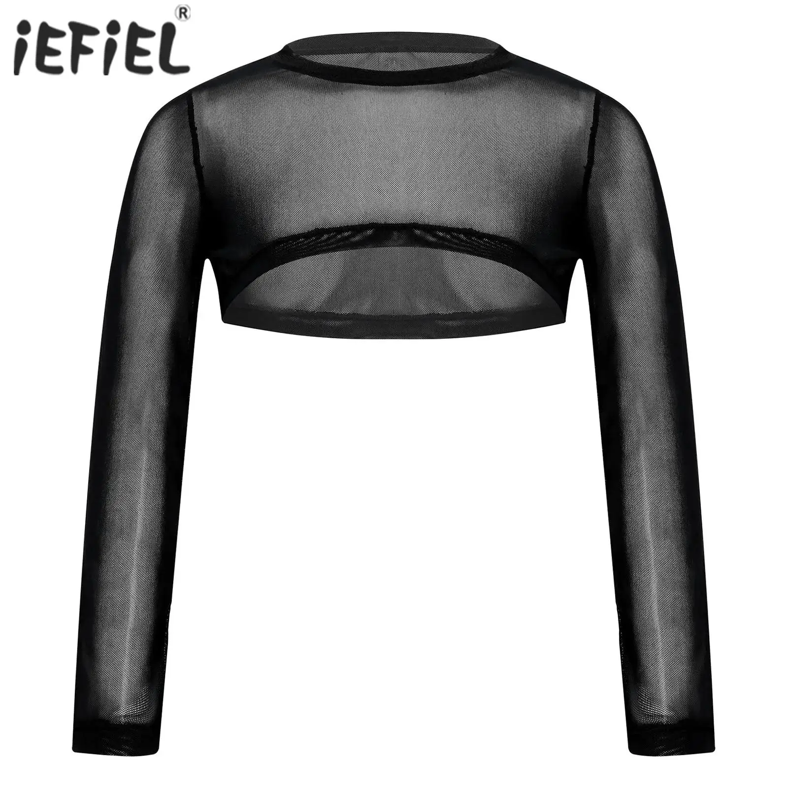 Tops de natación para niños y niñas, traje de baño de malla, Top corto de manga larga, protección solar, Playero