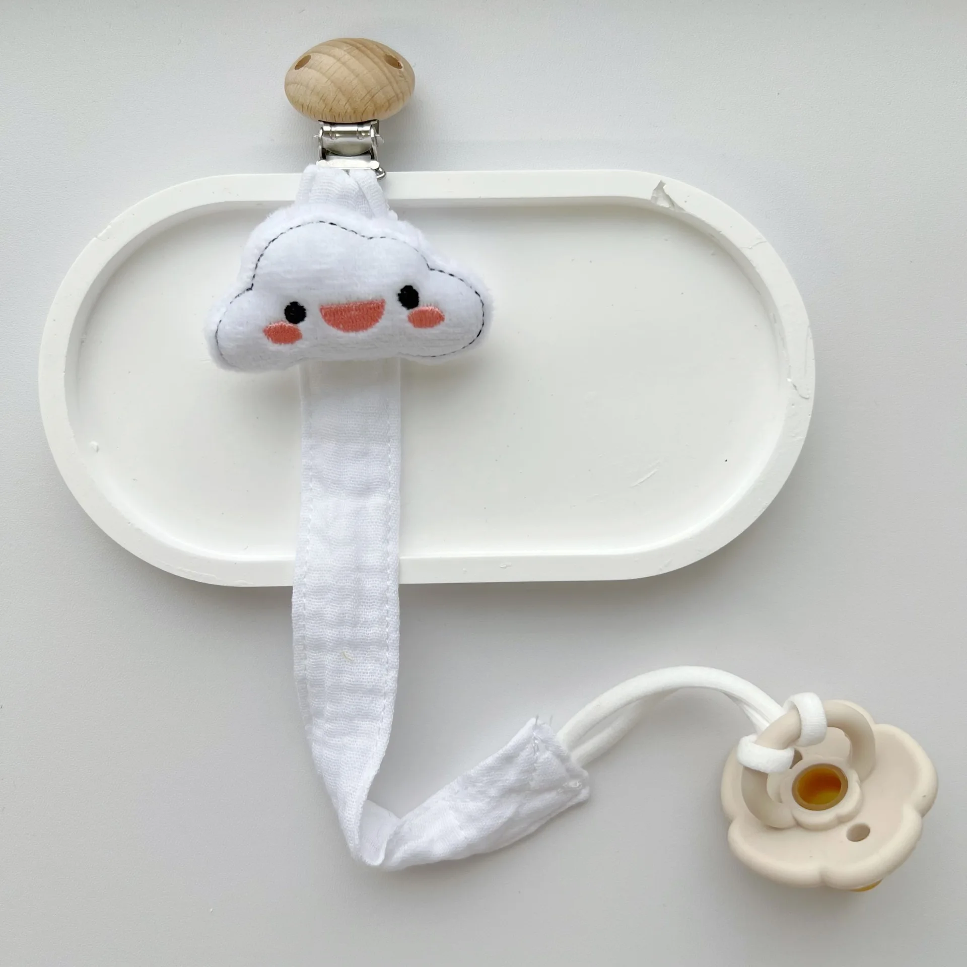 Clips de cadena para chupete de bebé de dibujos animados, soportes de cadena anticaída, Clips de dentición de animales Kawaii, juguetes mordedores, correa para chupete - imagen 4