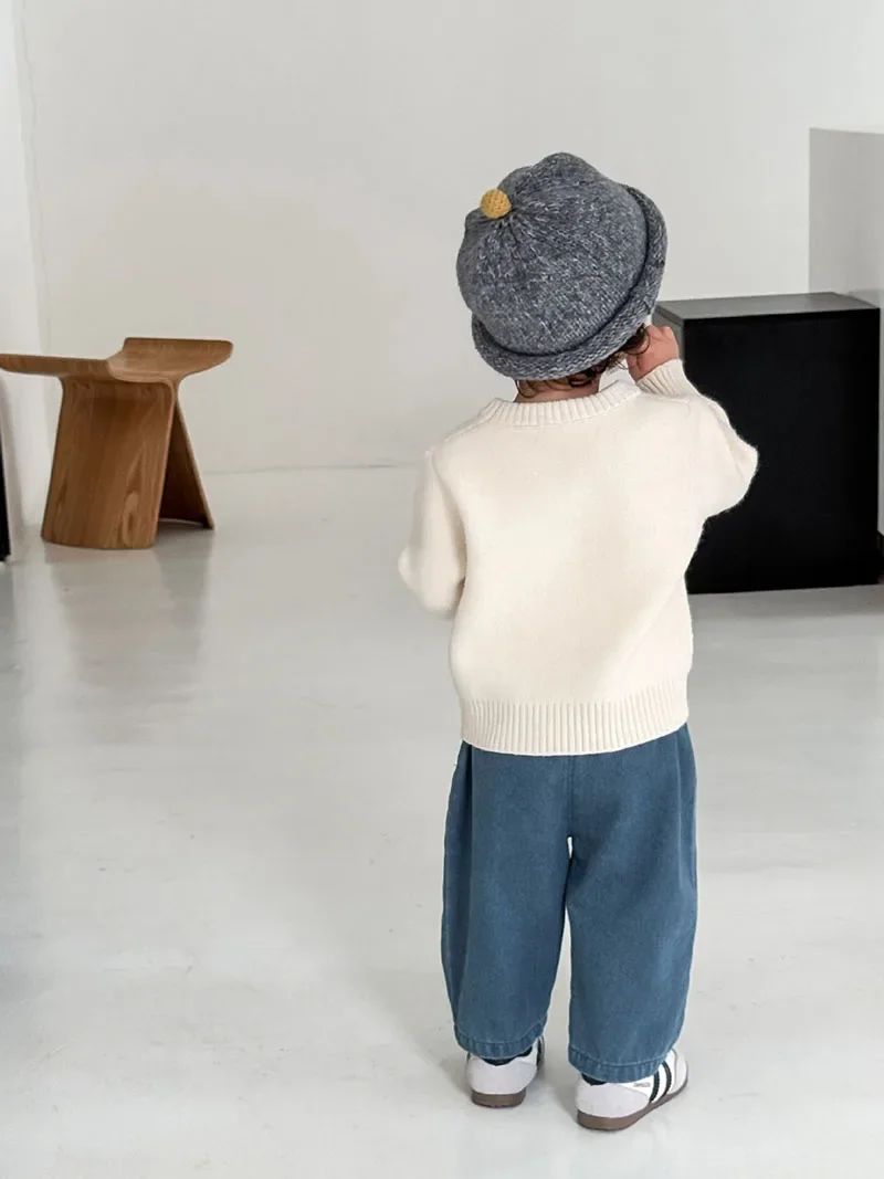 MILANCEL, nuevo suéter de otoño para niños, 9M-5T, letras impresas de dibujos animados, prendas de punto para niñas, Jersey de punto suelto coreano para niños - imagen 2