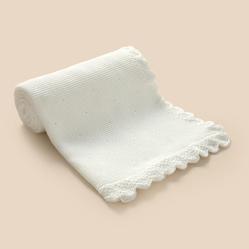 Manta de algodón tejida bebé cuadros – Ideal cochecito - imagen 4