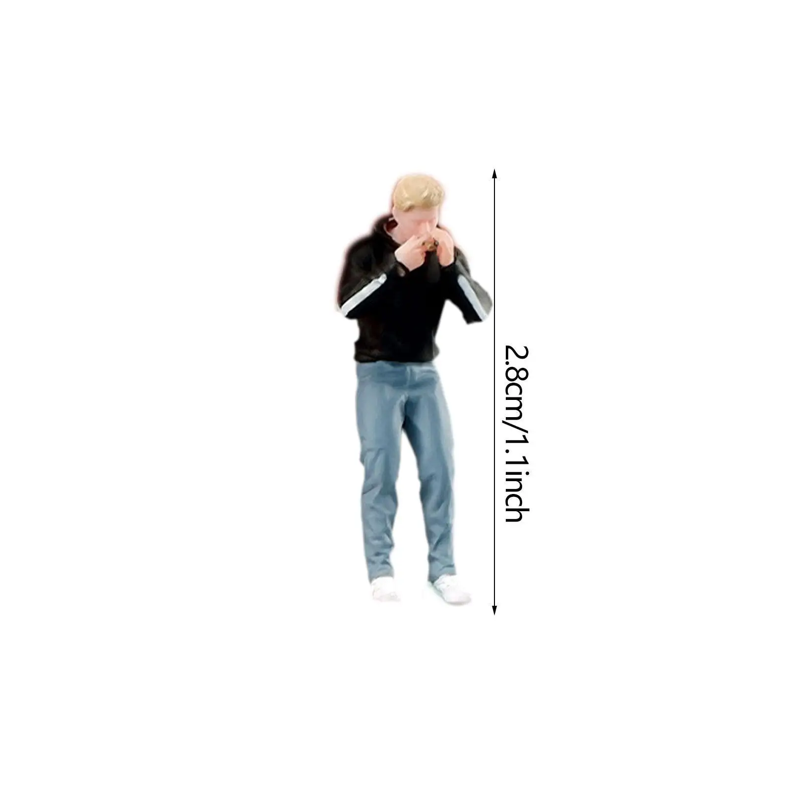 1:64 Scale Boy Figure Pose Scene Miniature People Model Ornament Character Handpainted DIY Projects Accessory Desktop Ornament