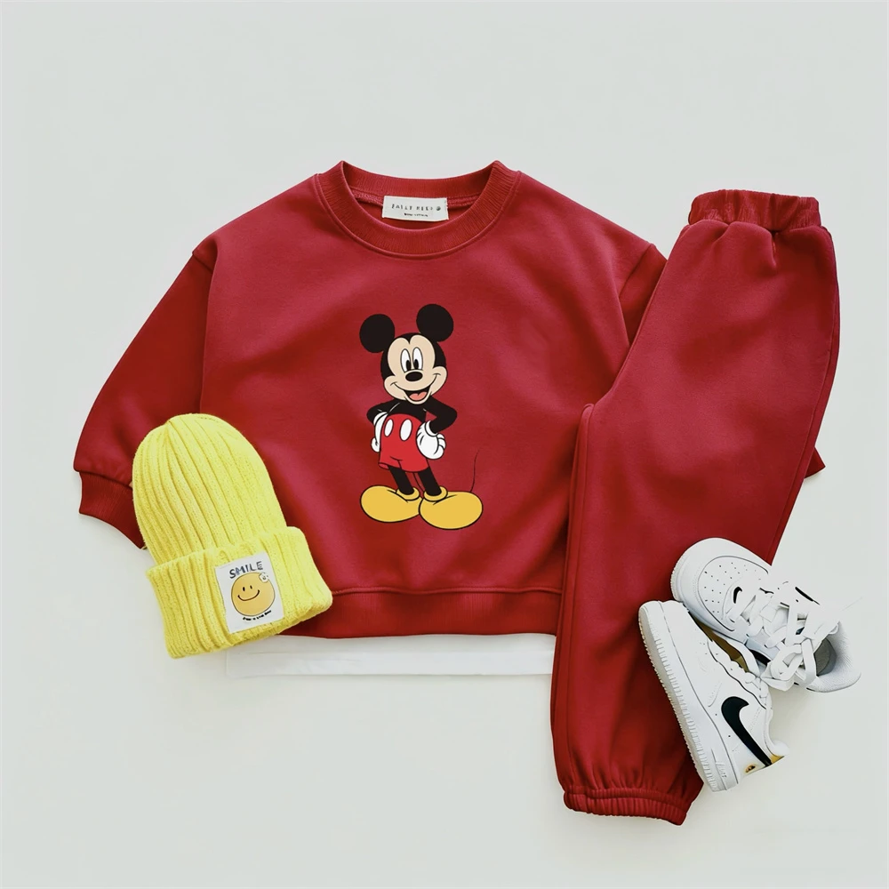 Tops bonitos para bebé, pantalones informales sueltos, ropa exterior, ropa de Primavera/otoño, trajes de manga larga, sudaderas de dibujos animados, conjuntos simples para niños