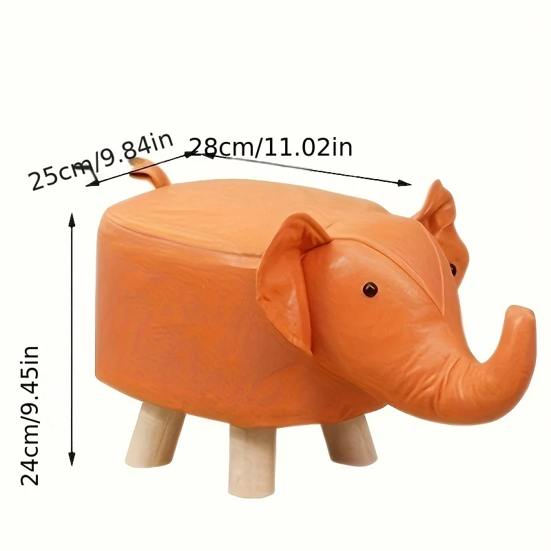 Taburete elefante infantil en madera maciza - diseño creativo - imagen 2