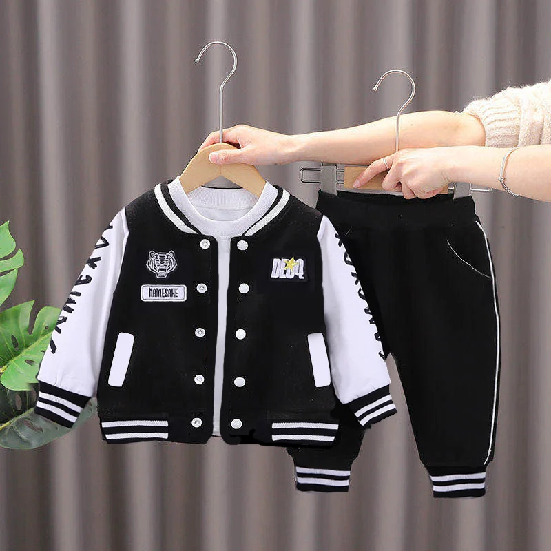 Conjunto de bebé de primavera y otoño con abrigo tipo béisbol y tigre - imagen 2