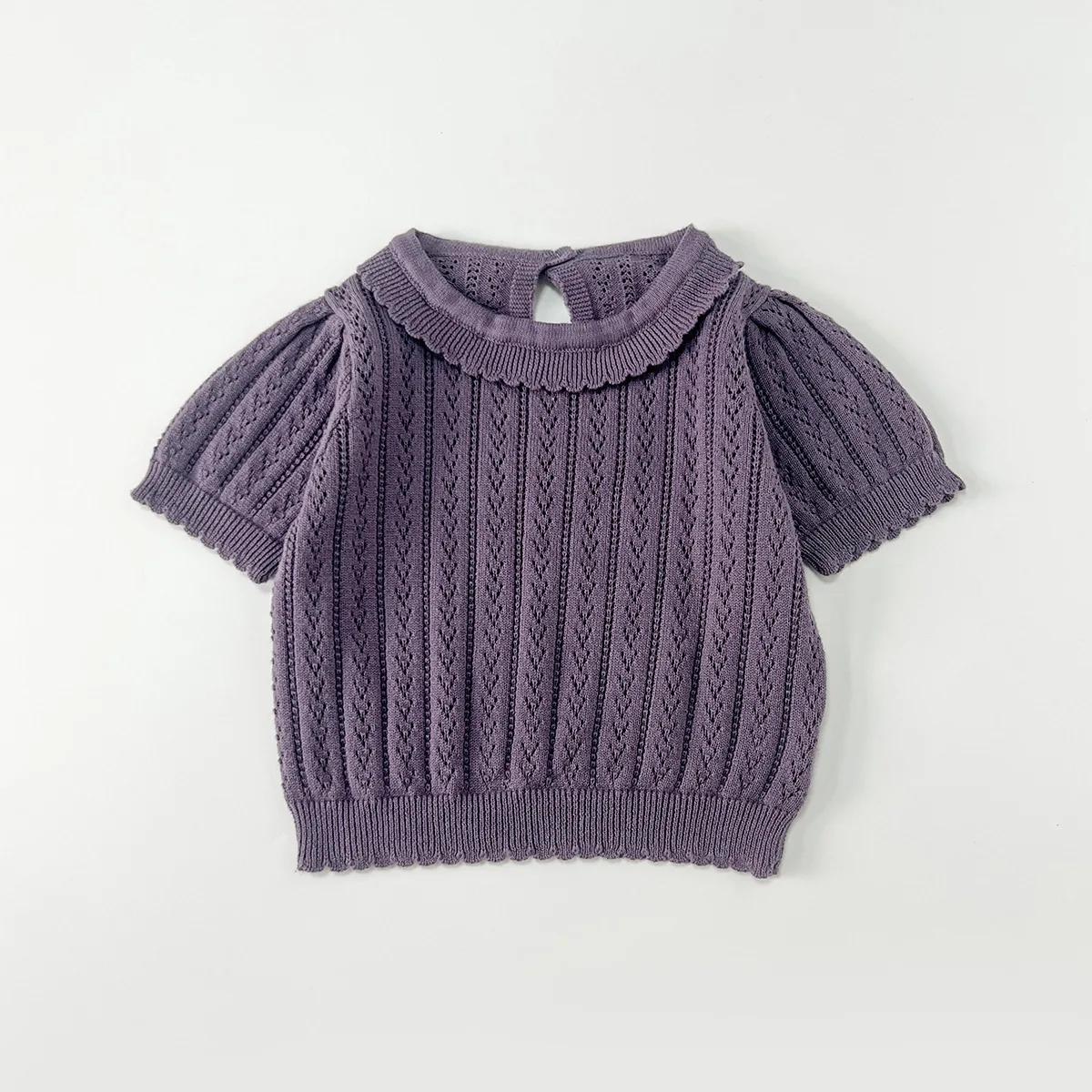 Camiseta de punto hueca para niños – manga corta fina de verano - imagen 5