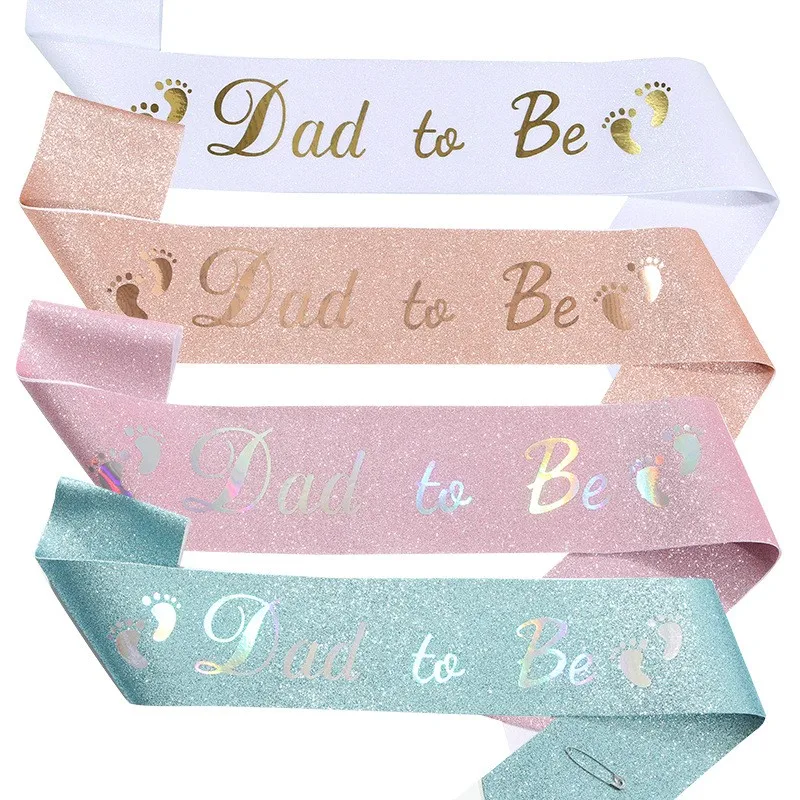 Mamá para ser papá para ser faja de hombro género revelar decoraciones para fiestas Baby Shower suministros para fiestas accesorios de fotografía para embarazadas - imagen 4