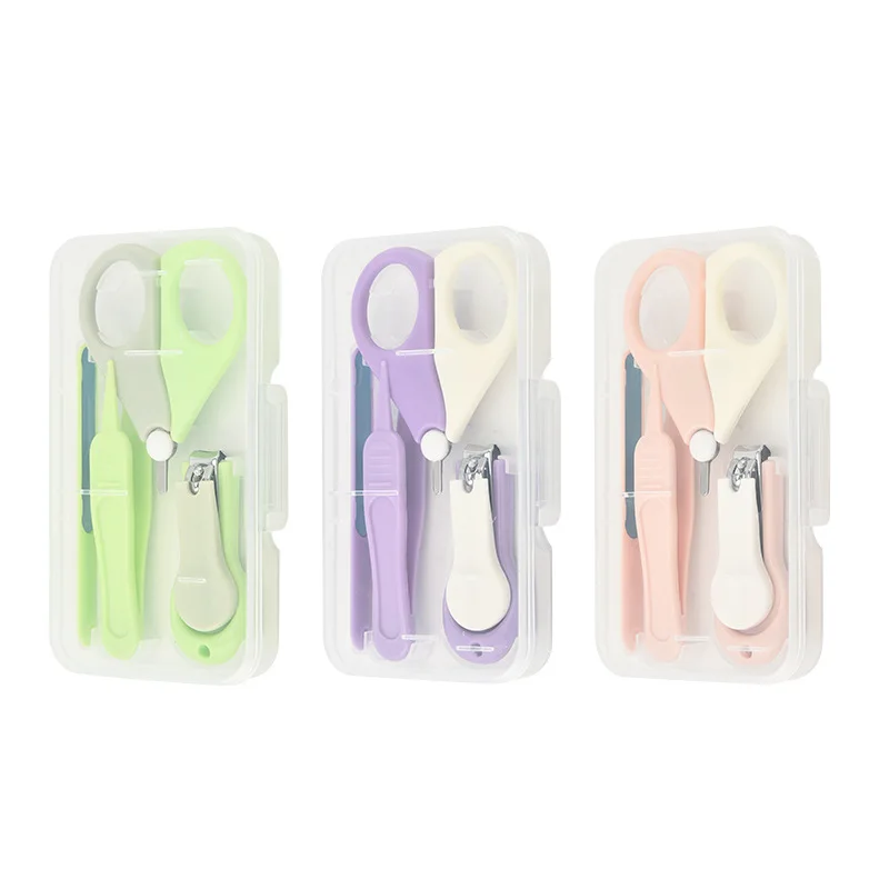 4 unids/set herramientas para el cuidado del bebé lima de uñas para bebé recién nacido tijera para uñas niño cortaúñas portátil recortador pinzas Kit utensilios de cuidado - imagen 5