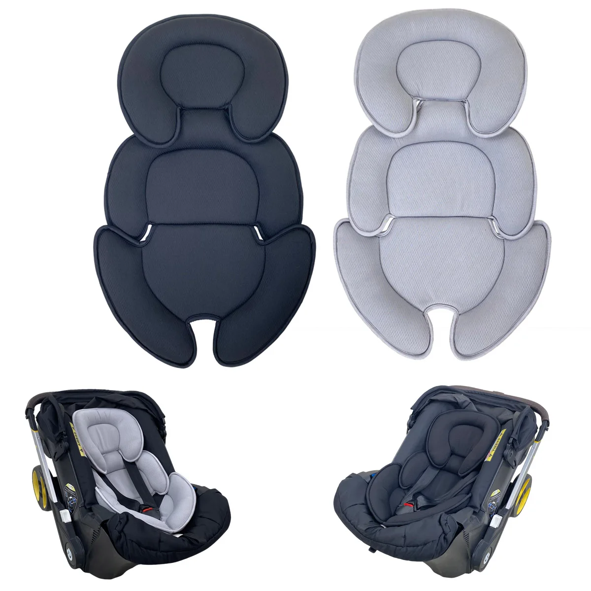 Cojín Universal para asiento de cochecito de bebé, almohada de soporte para cabeza y cuerpo, inserto para asiento de coche infantil para DOONA, accesorios para cochecito de recién nacido - imagen 5