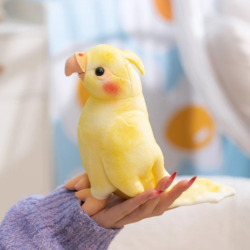 Loro de peluche amarillo suave, muñeco decorativo infantil - imagen 5