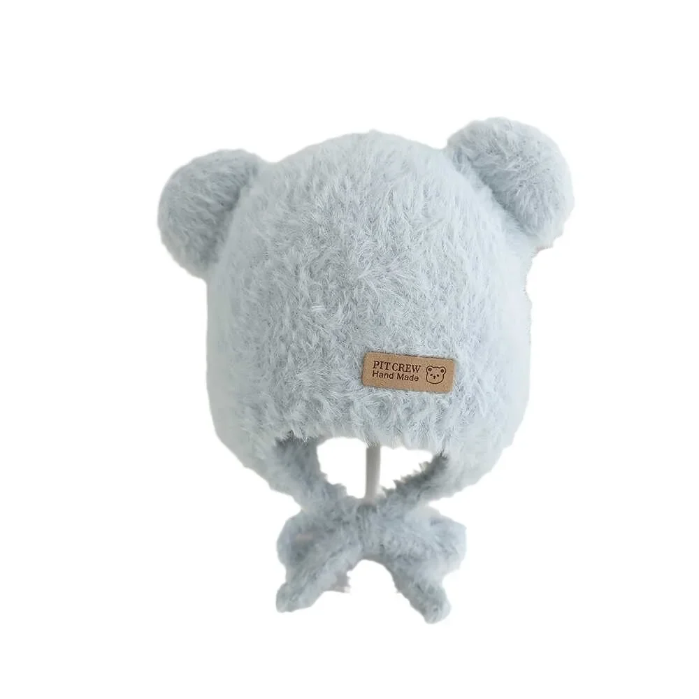 Gorro oso bebé protección oídos terciopelo a prueba de viento invierno - imagen 5