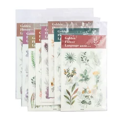 Kit scrapbooking bebé vintage floral con motivos naturales