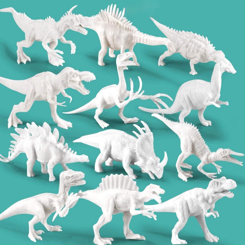 DIY pintado graffiti dinosaurio educativo para niños – Juguete colorido hecho a mano - imagen 5