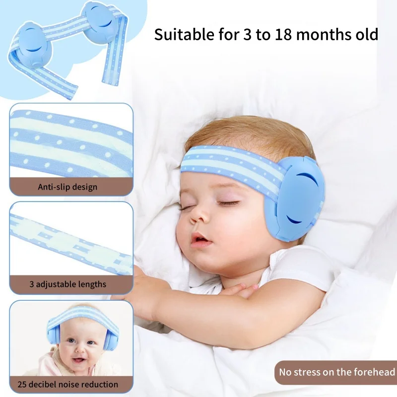 Tapones para los oídos reductores de ruido para bebés 2 en 1 con reducción de ruido ajustable para dormir: tapones para los oídos reductores de ruido para niños - imagen 3