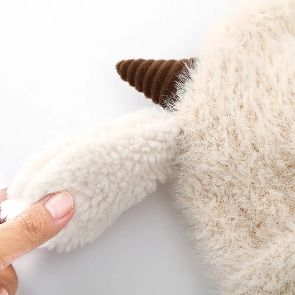 Gorro de cuerno de oveja a la moda, gorro redondo ajustable a prueba de viento, gorro cálido con protección para los oídos para invierno - imagen 3