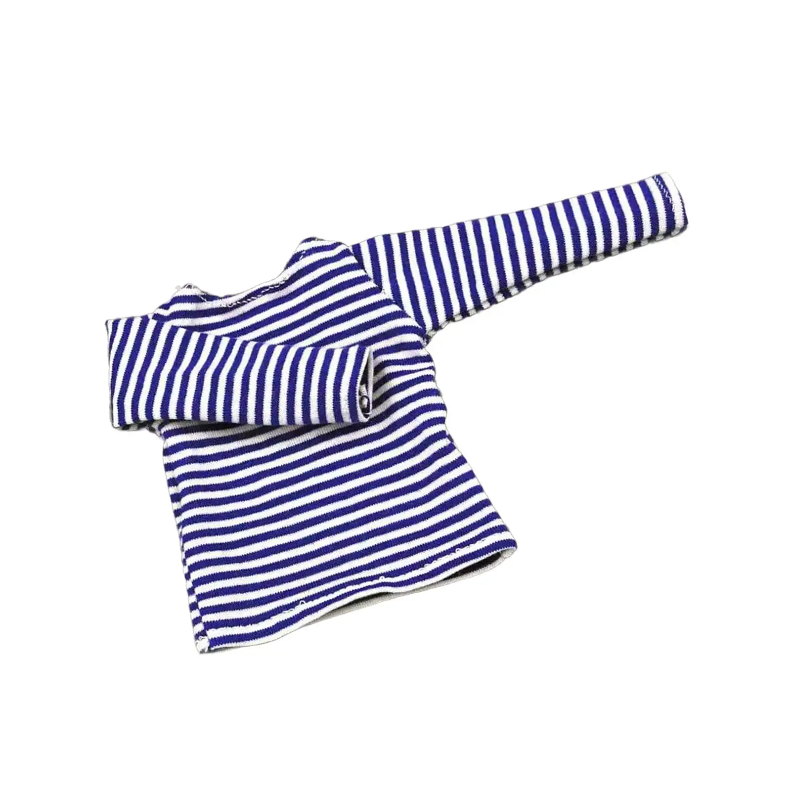 1/6 Figure Clothes Long Sleeve Striped Tee Fashion Action Figures Clothes Casual Outfit for 12inch Male Figures Accessory