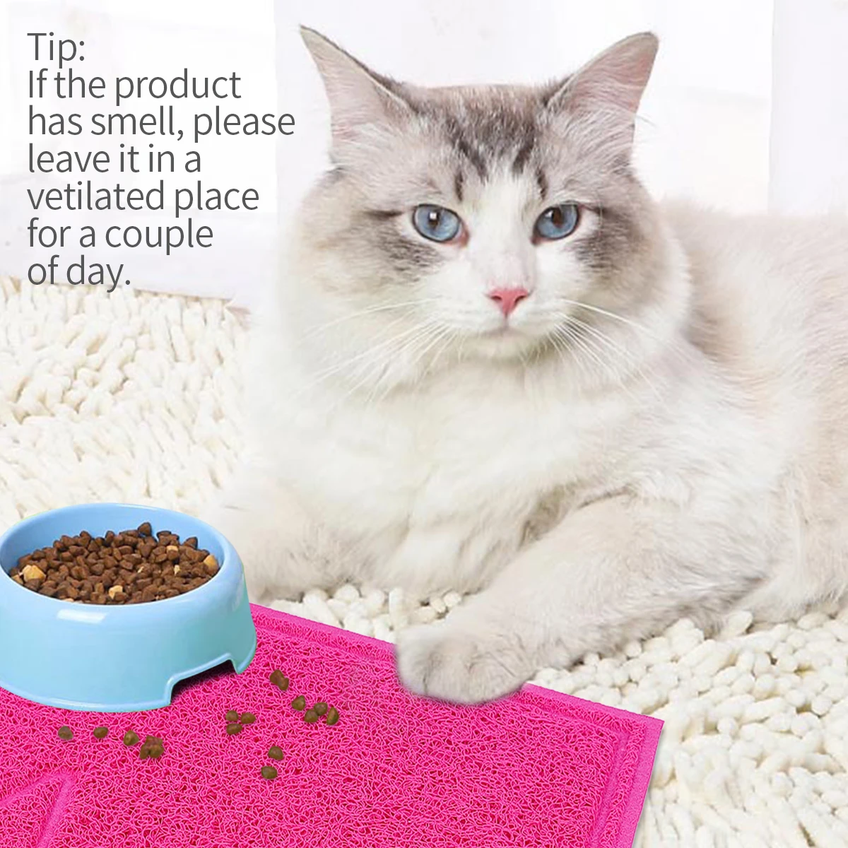 Estera para mascotas, estera para arena para gatos, estera para frotar los pies de gato, mantel individual para mascotas, estera para inodoro para gatos, bonita estera multifuncional para arena para gatos - imagen 3