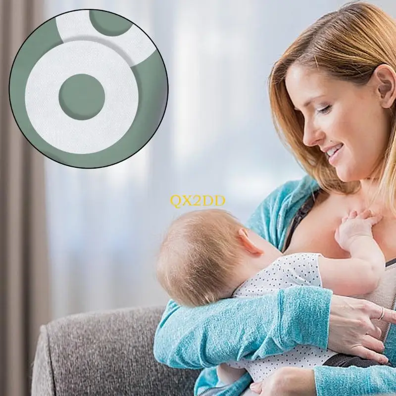 QX2D 1 Box 30pcs Cubierta redonda del pezón Autoadhesivo pegatinas senos desechables blancos - imagen 3