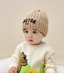 Gorro BOSTON lana bordado bebé niño – Punto cálido invierno