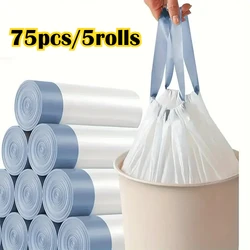 Bolsas de Basura con Cordón - Bolsas de Basura Grandes y Resistentes para Cocina con Cierre Automático, Portátiles para Uso en el Hogar y Dormitorios