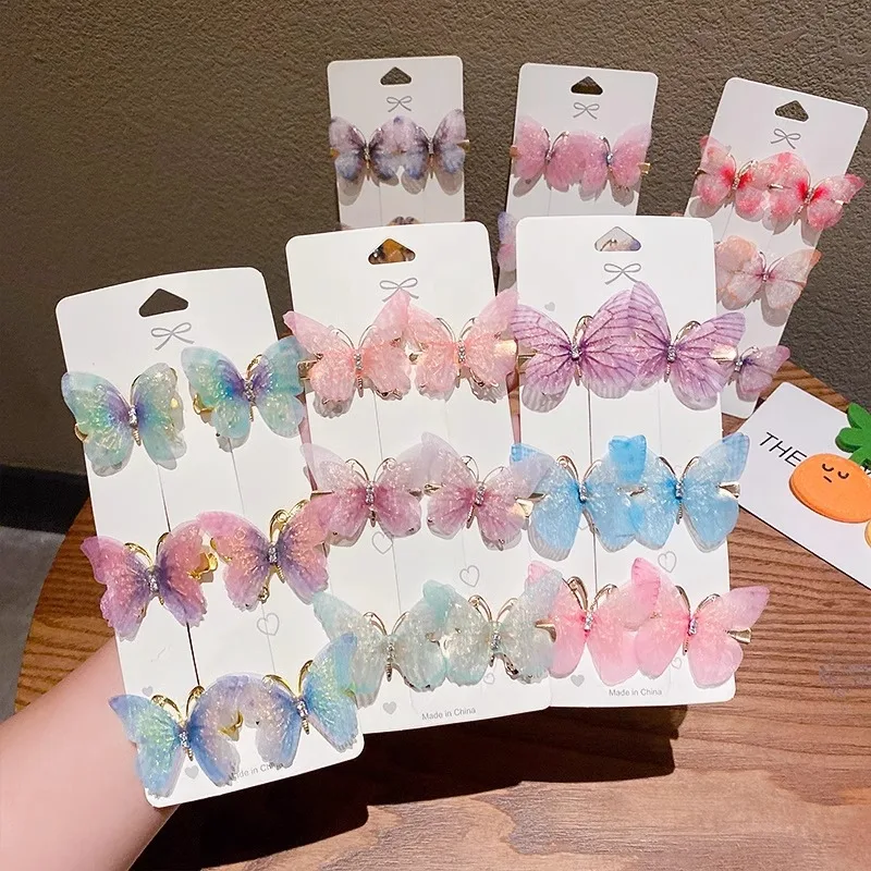 Pinzas para el cabello de mariposa Súper Hada para niñas, pasadores lindos, accesorios para el cabello encantadores, pinzas para flequillo lateral para niños pequeños y niñas pequeñas. - imagen 4