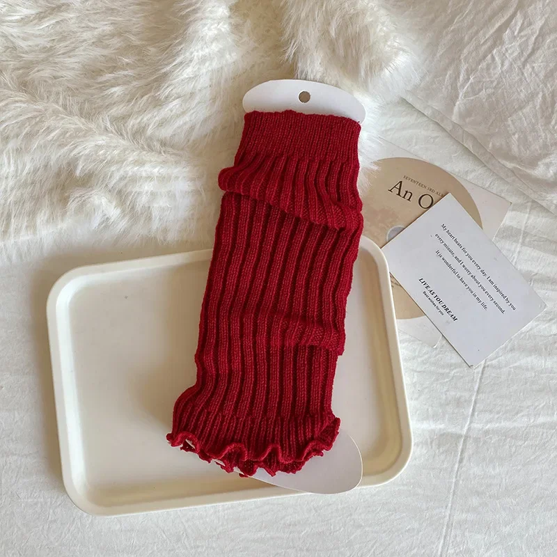 Calcetines de pierna caramelo con volantes para niñas - imagen 5