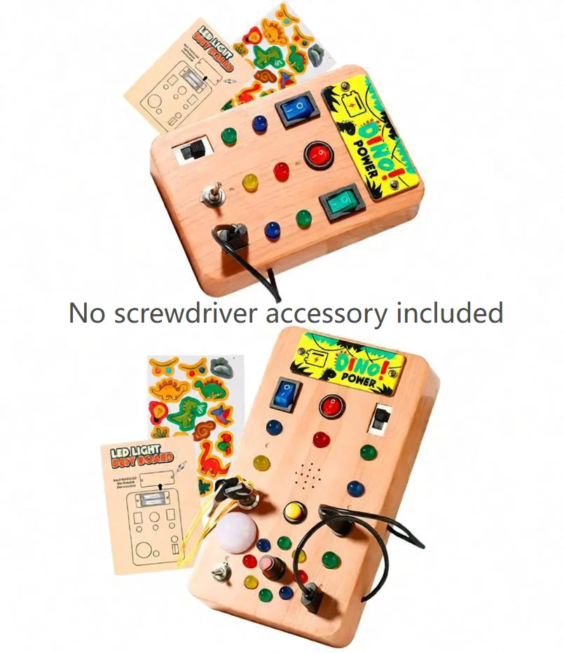 Tablero Montessori con luces – Juguete educativo sensorial - imagen 2