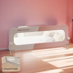 IMBABY barandilla de seguridad para cama de bebé rosa - Ajustable