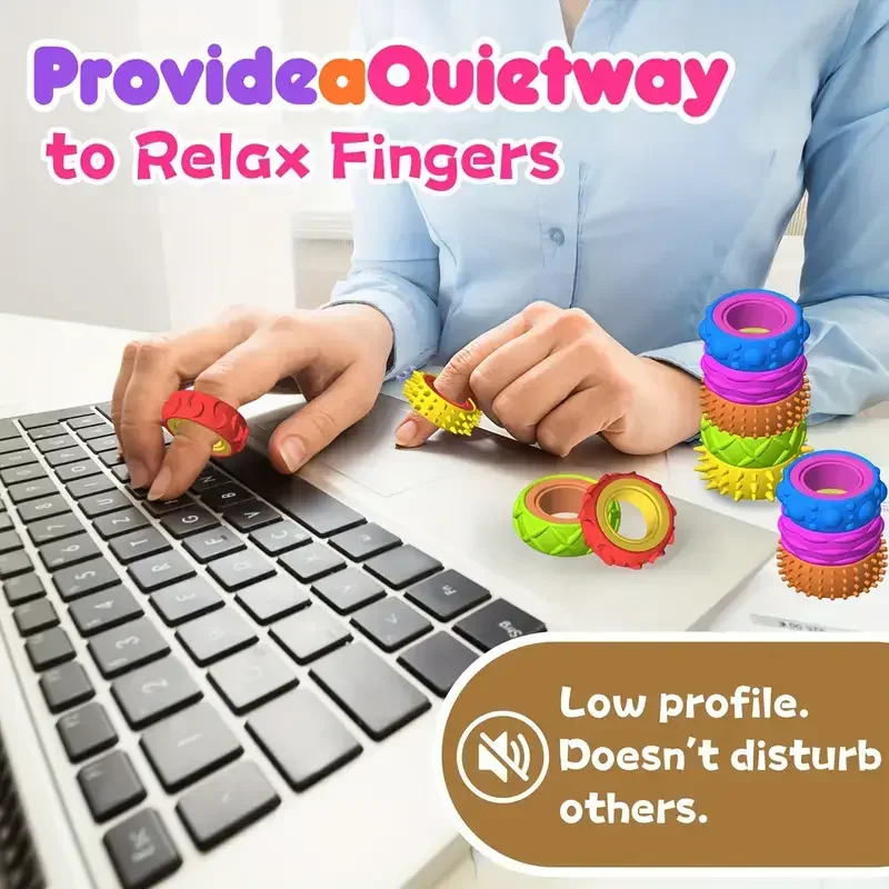 Anillos sensoriales antiestrés para niños – Juguetes giratorios - imagen 2