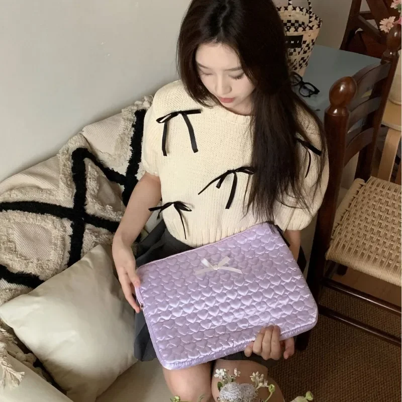 Funda para ordenador portátil Ins en forma de corazón, bolsa de Estuche de transporte para Macbook Air Pro 11 12 13,3 14 15,6 15 pulgadas M1 M2 IPad Xiaomi - imagen 3