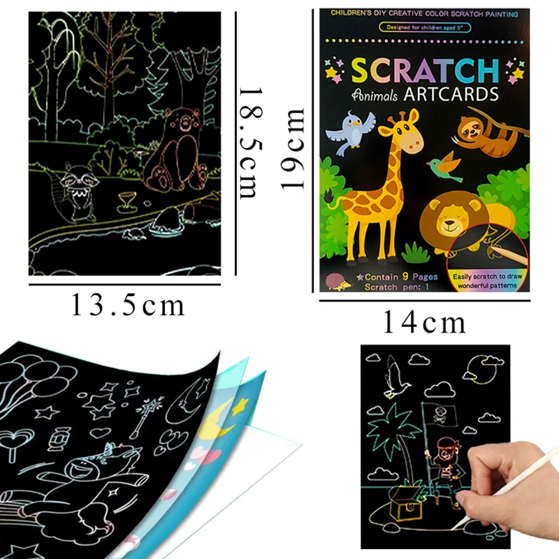 ZYF Arcoíris: juego de dibujo mágico infantil con papeles pintables - imagen 5