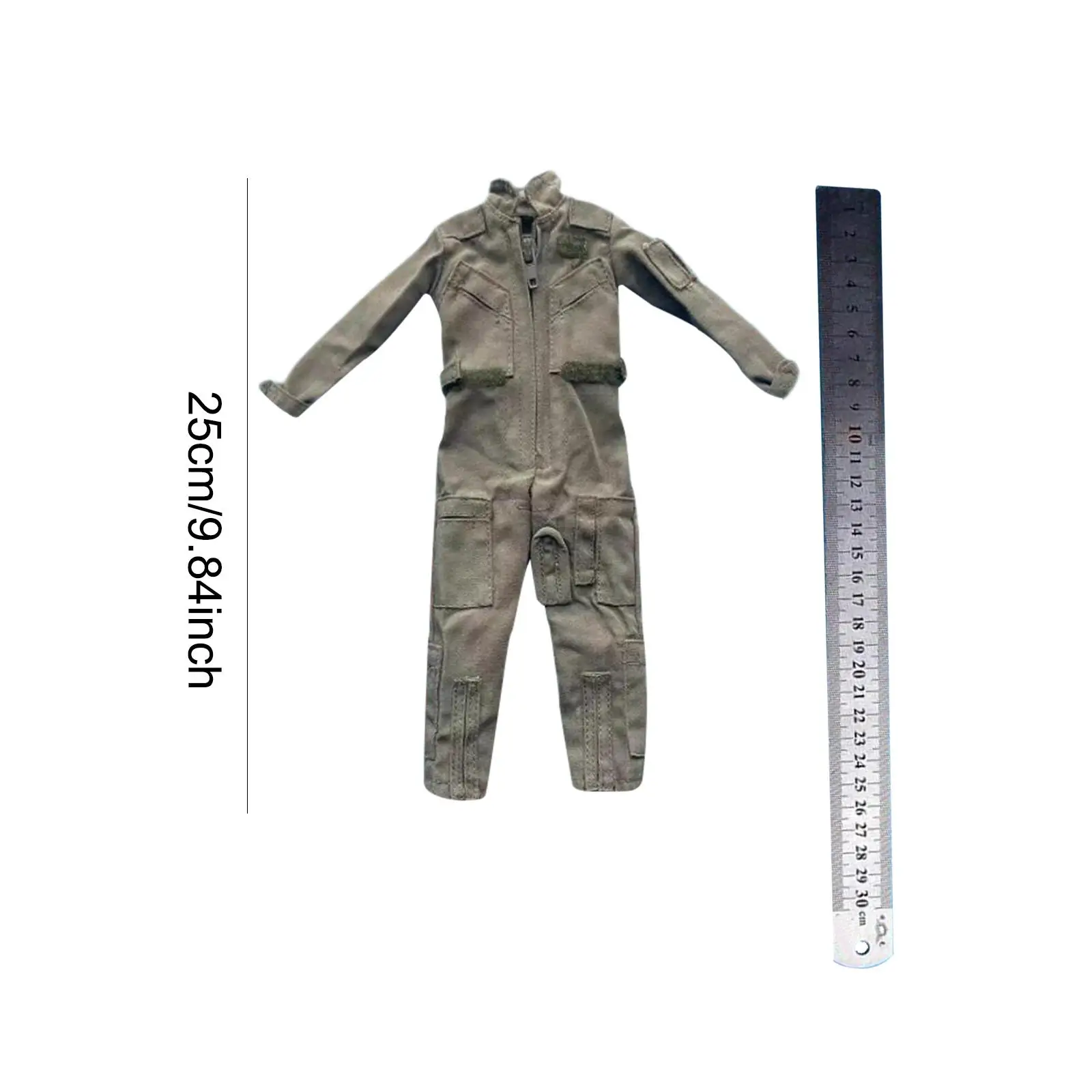 1/6 Jumpsuit Retro Dolls Dress up Accessory Fashion Casual Stylish Miniature Clothing Dress up Outfit for 12in Figures Accessory