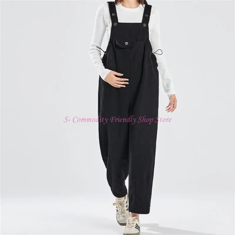 Mono de maternidad elástico forrado – Cálido para invierno - imagen 2