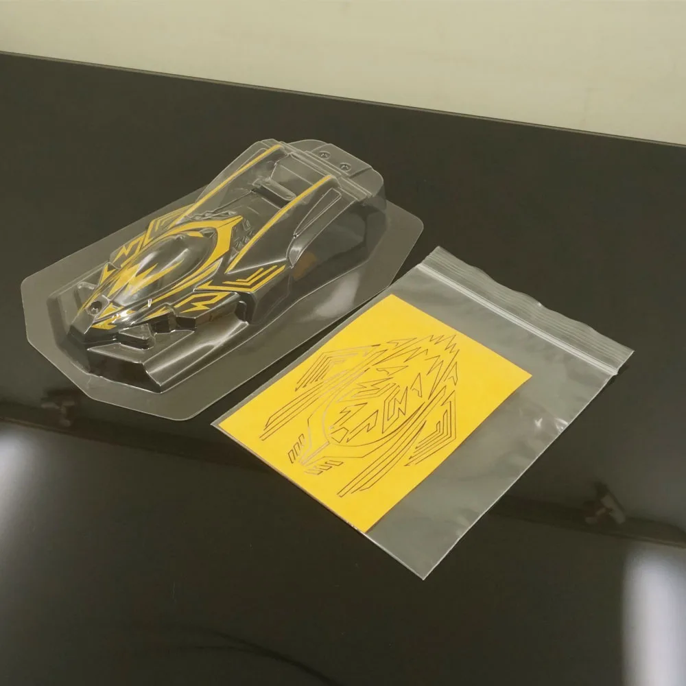 MINI coche de carreras 4WD Thunder Shot MK2 pegatina de cubierta de pintura de concha A