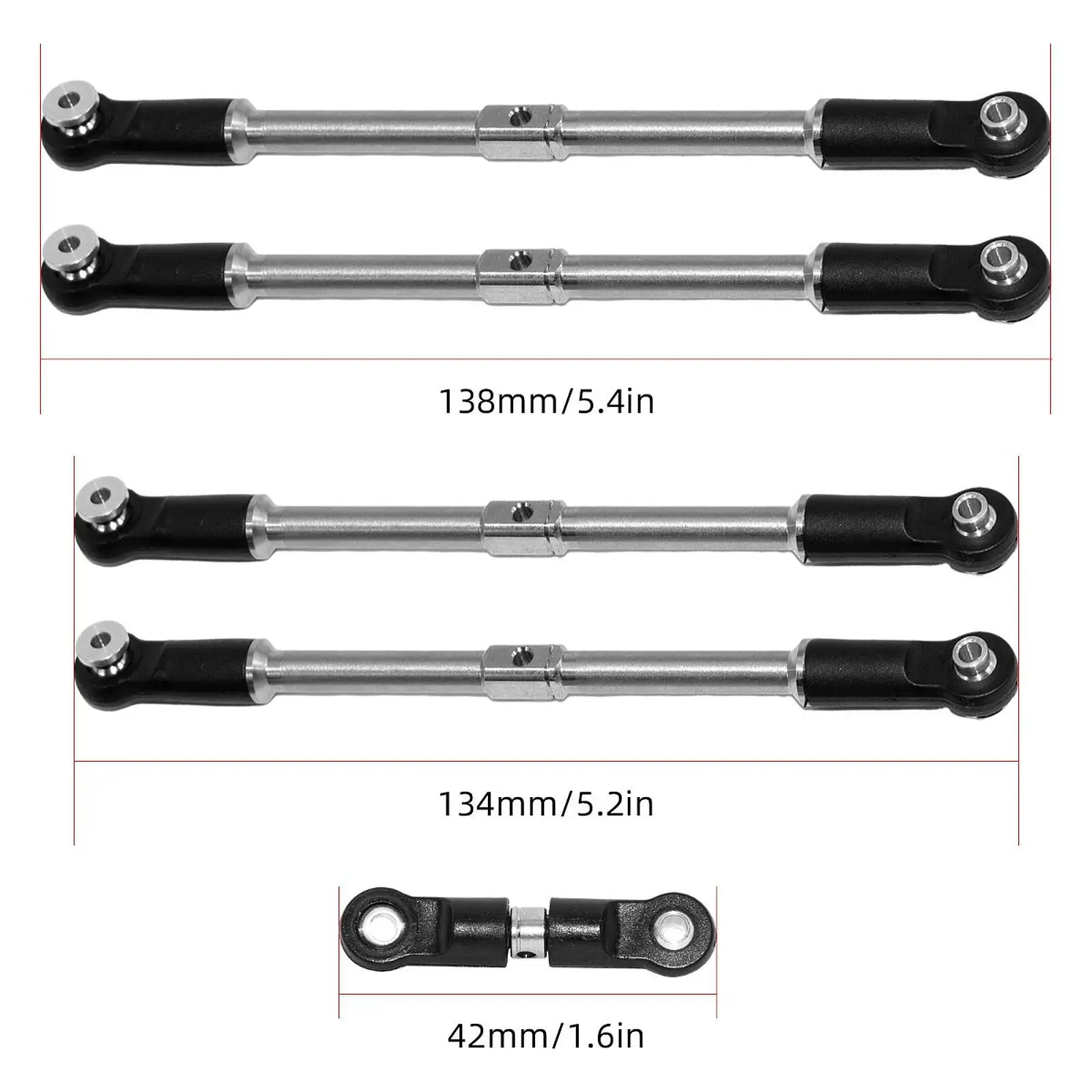 5Pcs Linkage Rod Replacing Professional RC Car Pull Rod for 1:8 Upgrade