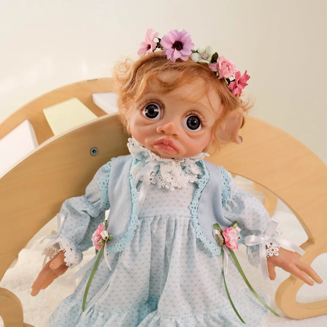 Muñeca Reborn Tinky Hada o Elfo hecha a mano para niños pequeños - imagen 5