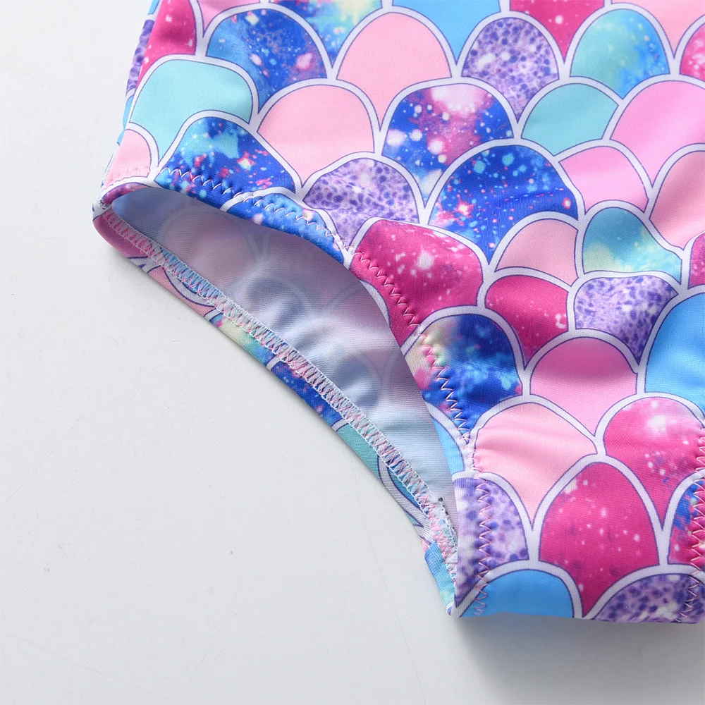 DXTON traje de baño niña de una pieza sirena brillante monokini