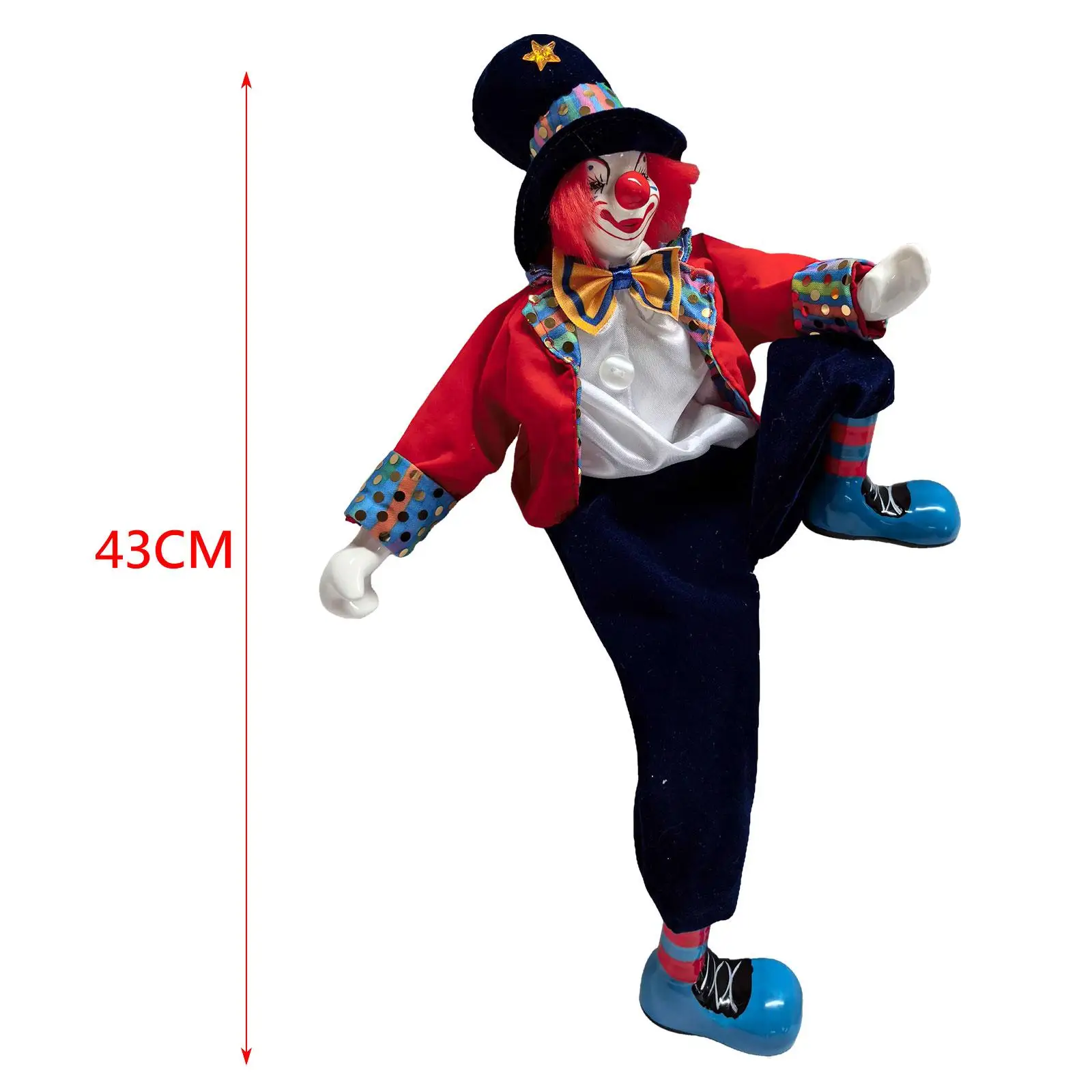 Clown Doll Halloween Decoration Porcelain Clown Model for Table Party Decor