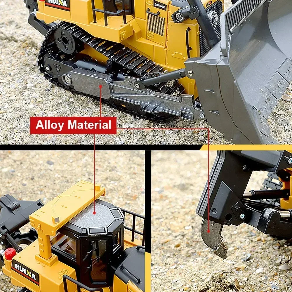 Huina 1554 Bulldozer teledirigido con luces - Juguete niño - imagen 3