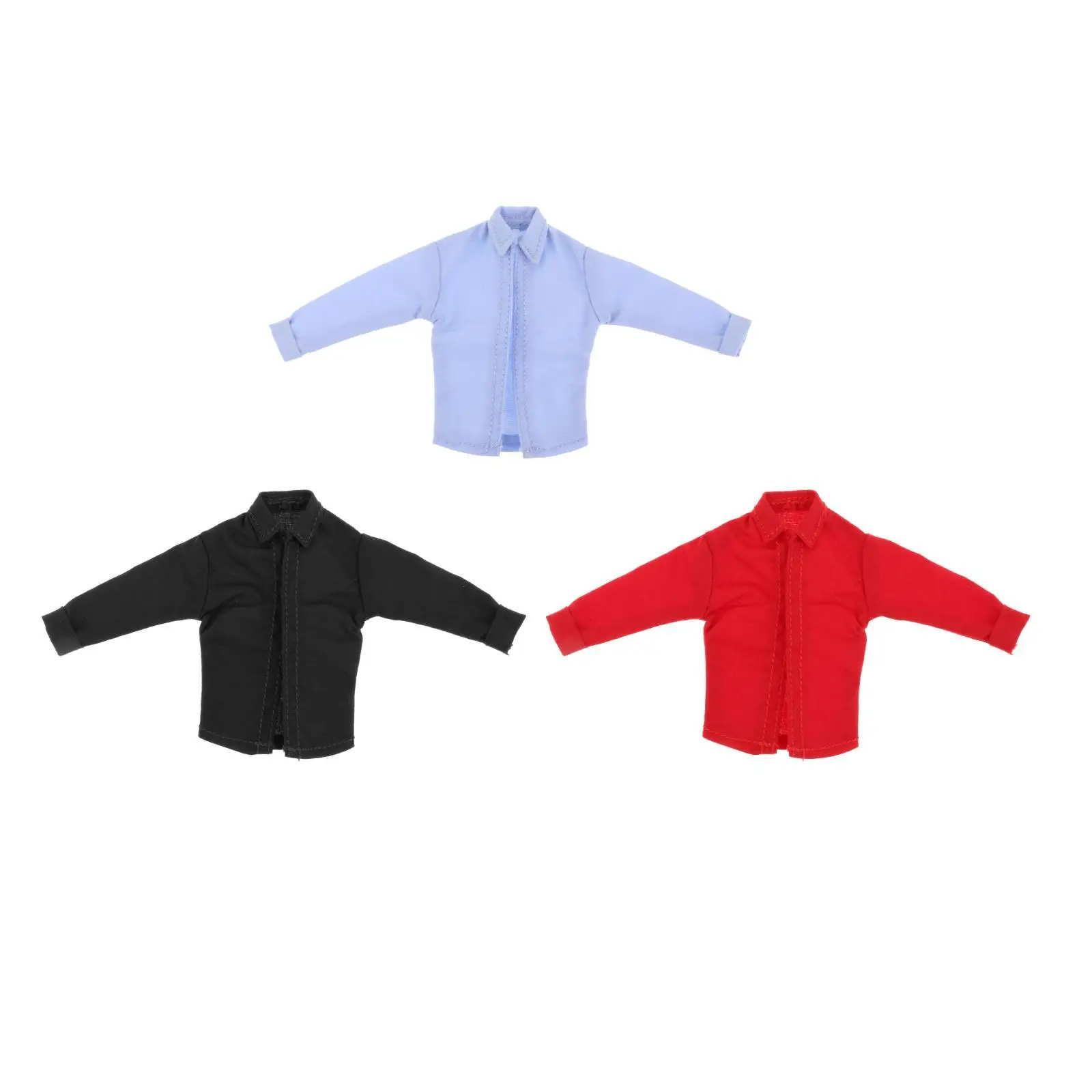 Camisa miniatura a escala 1:12 para figuras, accesorio de atuendo para modelos de 6 pulgadas - imagen 2