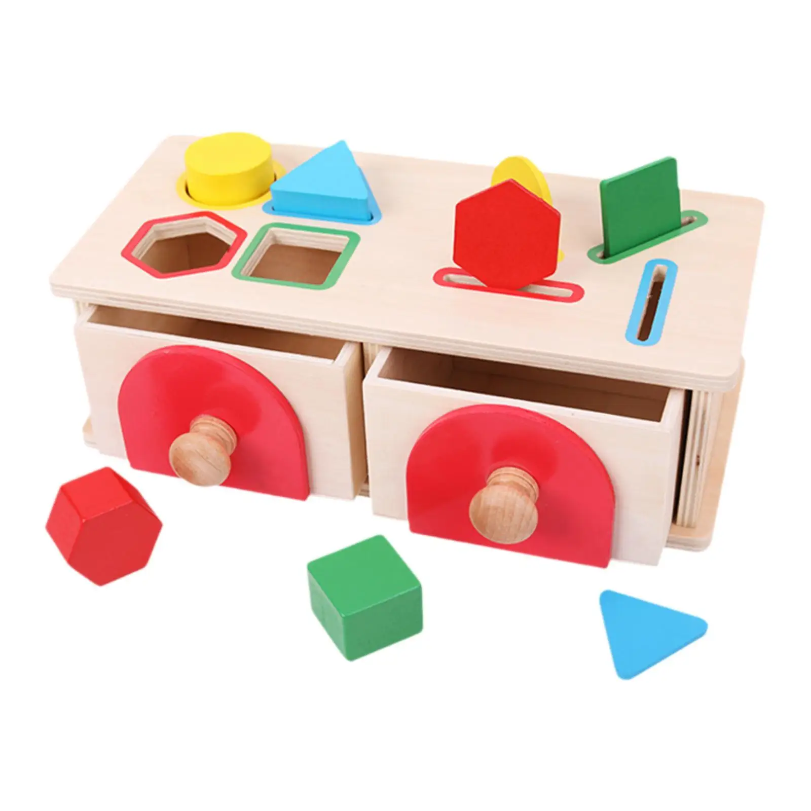 Object Permanence Box Toys Color Shape Sorting Box Developmental Toy Fine Motor Skills Sorting Matching Toy Birthday Gift