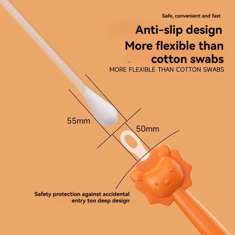 Cuchara limpiadora de oídos para bebé, limpiador de cerumen de doble cabeza, limpiador multiusos para nariz y oreja, herramienta de limpieza limpiadora de cera de oídos suave - imagen 5