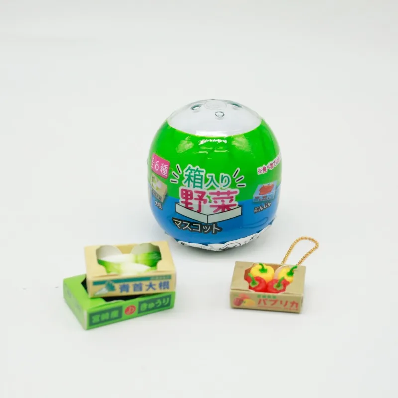 J-DREAM cápsula juguetes Mini caja de regalo de verduras simulación Snack colgante muñeca juguetes llavero recoger decoración - imagen 3