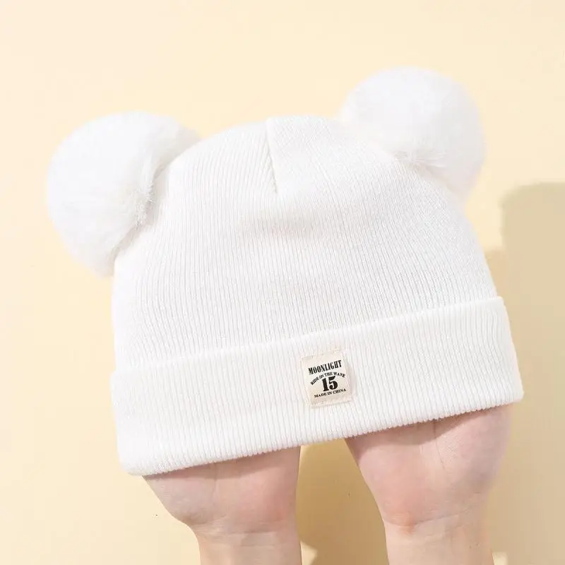 Gorro cálido invierno para bebé D7YD, gorros infantiles con bonito oso, gorro para niño pequeño, gorro para niño - imagen 2