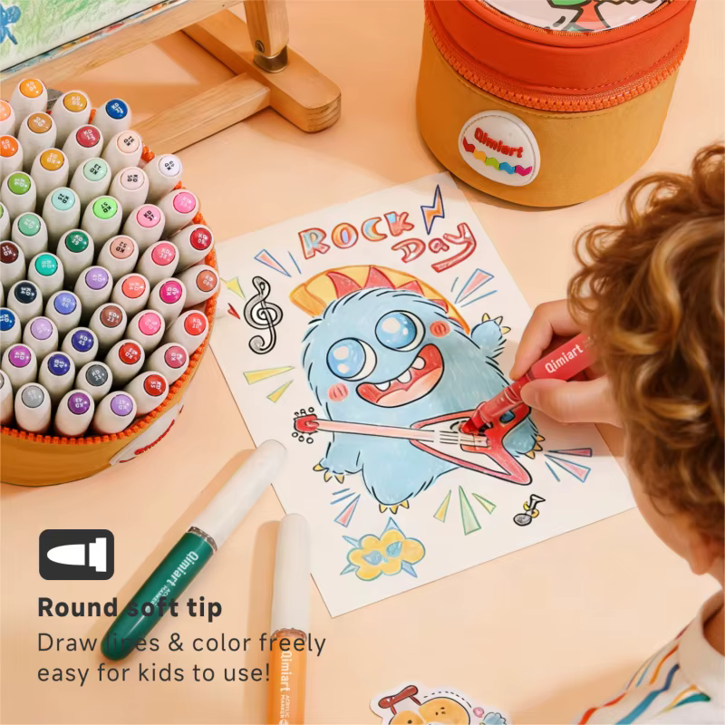 Marcadores acrílicos infantiles con tinta inteligente y bolsa de tela - imagen 5