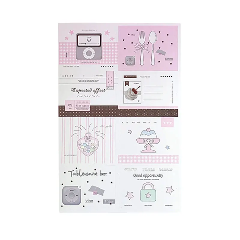 Pegatinas coreanas para scrapbooking y manualidades