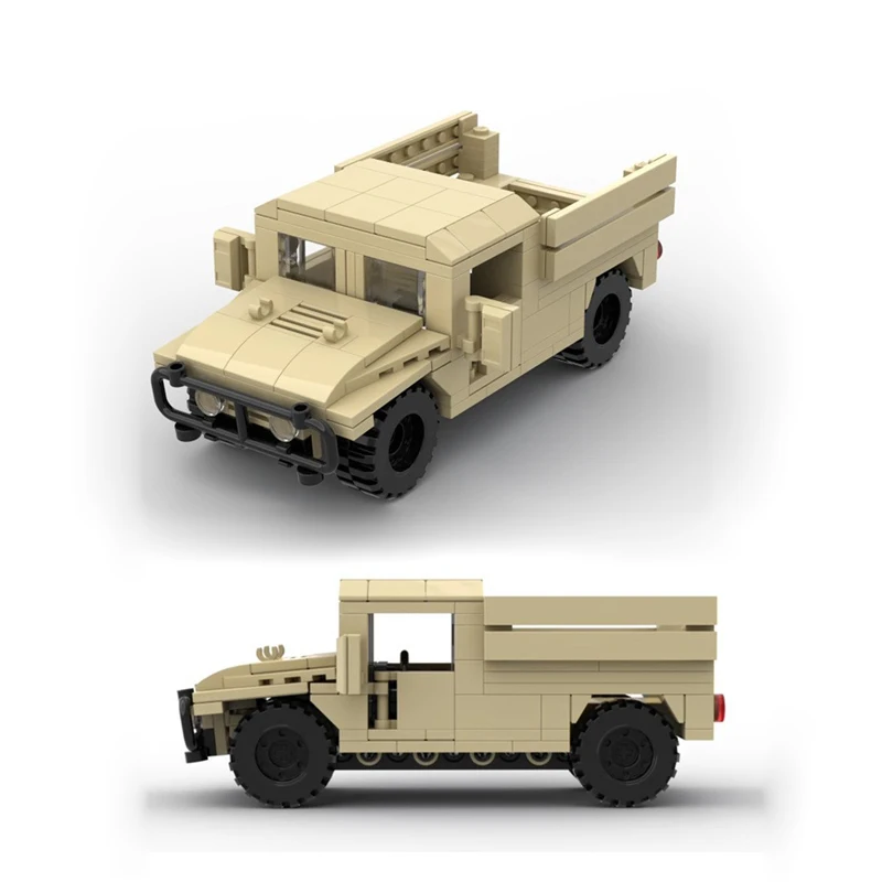 Bloques de construcción MOC para niños, vehículo blindado todoterreno M1114, modelo Hummer de EE. UU., juguete de ladrillo de montaje para niños, M1025, M998 - imagen 3