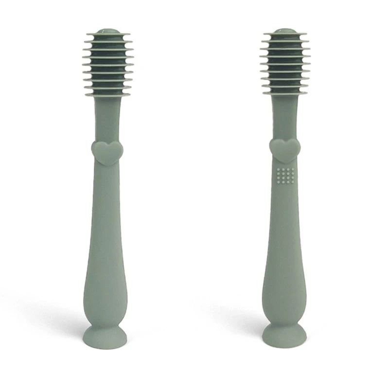 Cepillo de dientes de silicona para bebé – suave y grado alimenticio - imagen 2