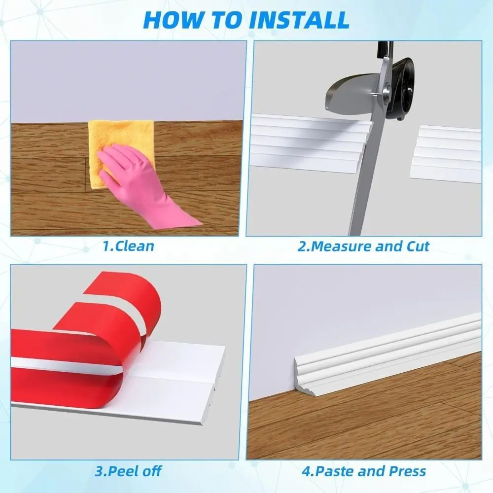 Moldura de esquina de 3m, Protector de esquina de pared autoadhesivo de seguridad, tira protectora de esquina anticolisión para pelar y pegar - imagen 4