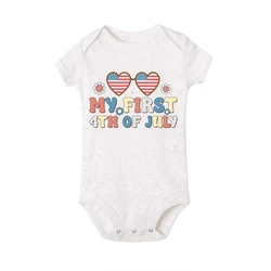 Pelele manga corta para bebé – Estampado 4 de julio unisex
