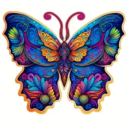 Rompecabezas de madera con mariposa para niños